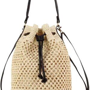 Straw Shoulder Bag Eco-Friendly Natural Fiber Lightweight Beach Tote